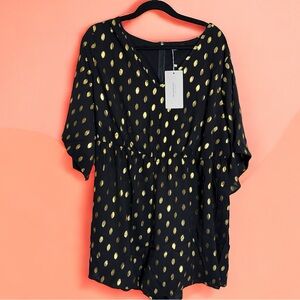🆕NWT Romper black gold BloomChic🌞💫